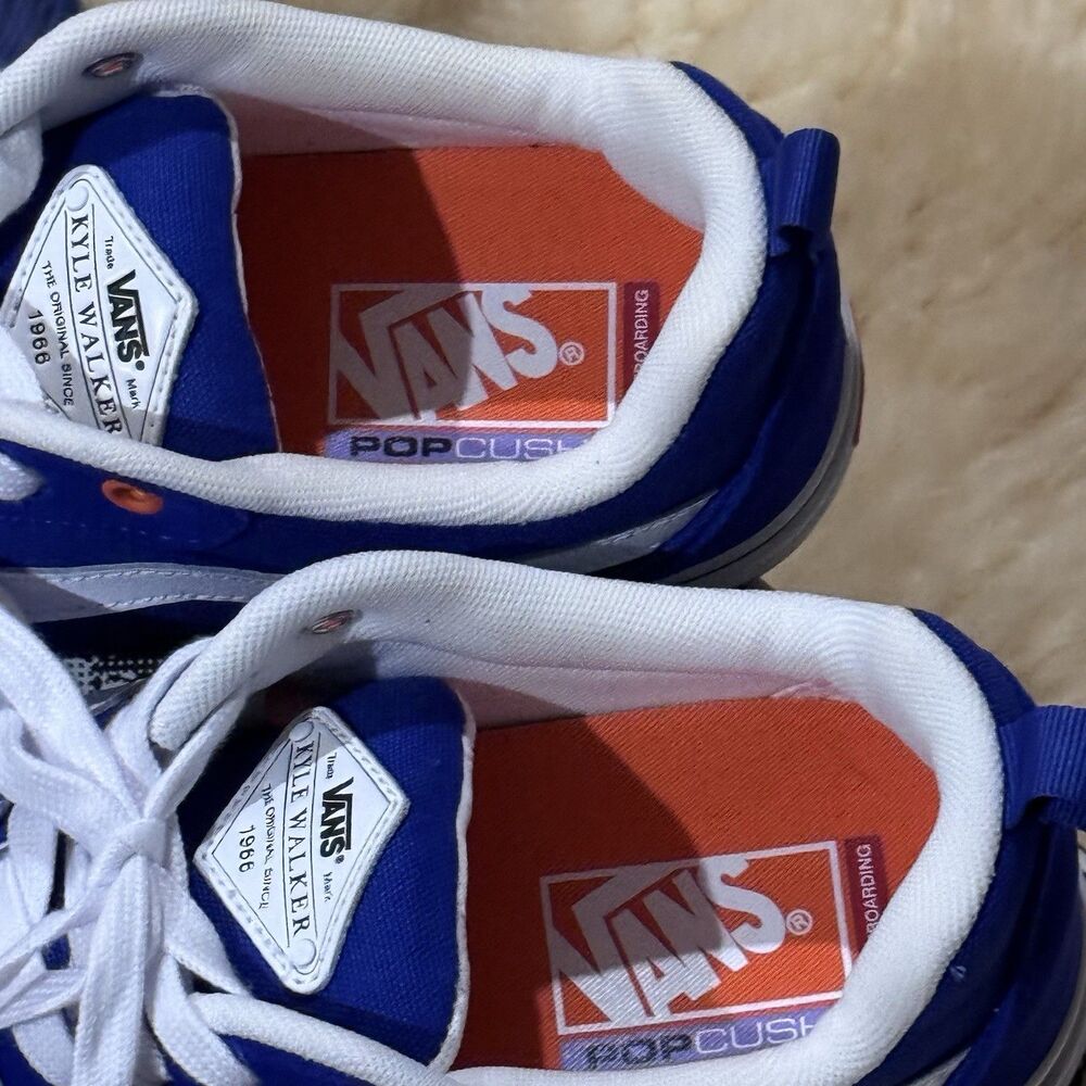 Vans Kyle Walker Athletic Blue Orange US Mens Size 9 Shoes VGC With Box Skate - Picture 5 of 12
